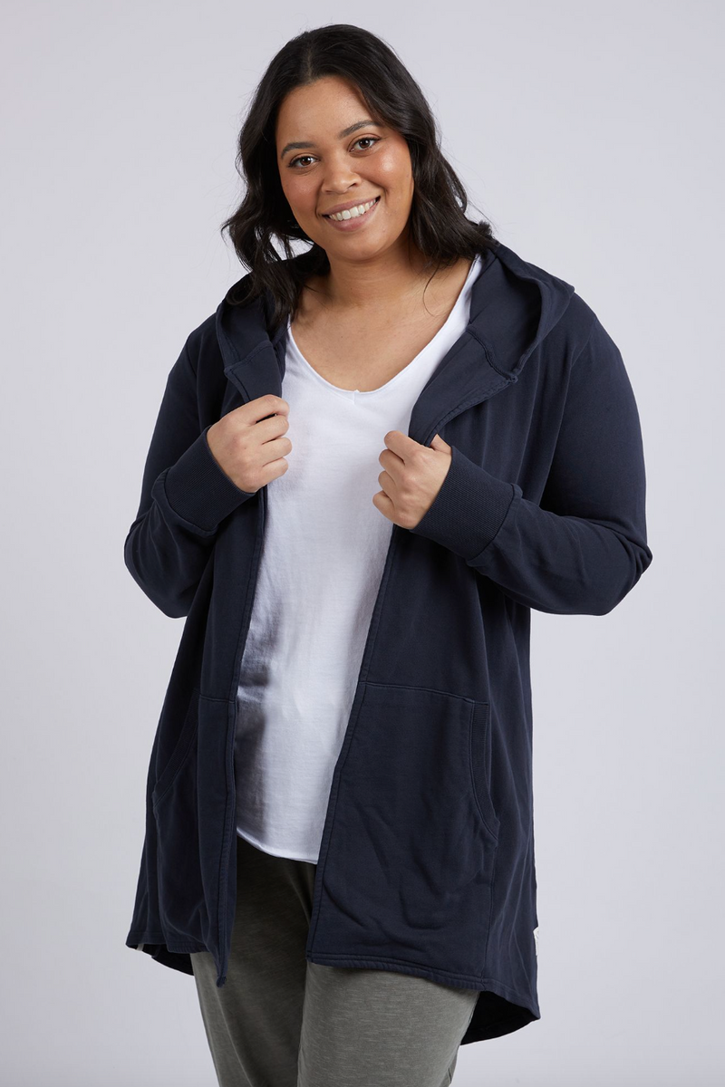 Navy best sale hooded cardigan