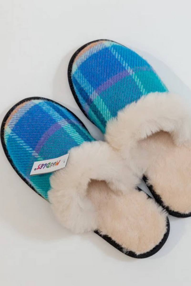 Tartan discount sheepskin slippers