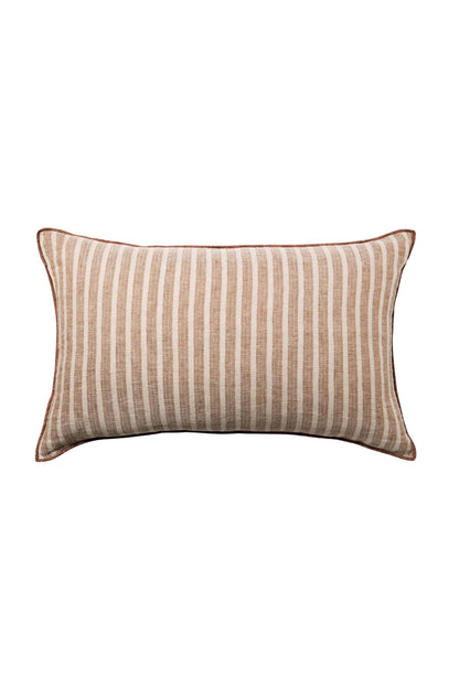 Ava Stripe Toffee Cushion 65cm x 40cm