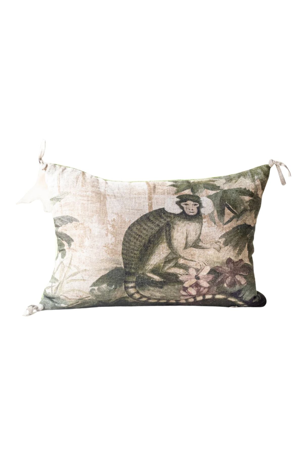 Cochin Linen Cushion - Monkey 25cm x 35cm