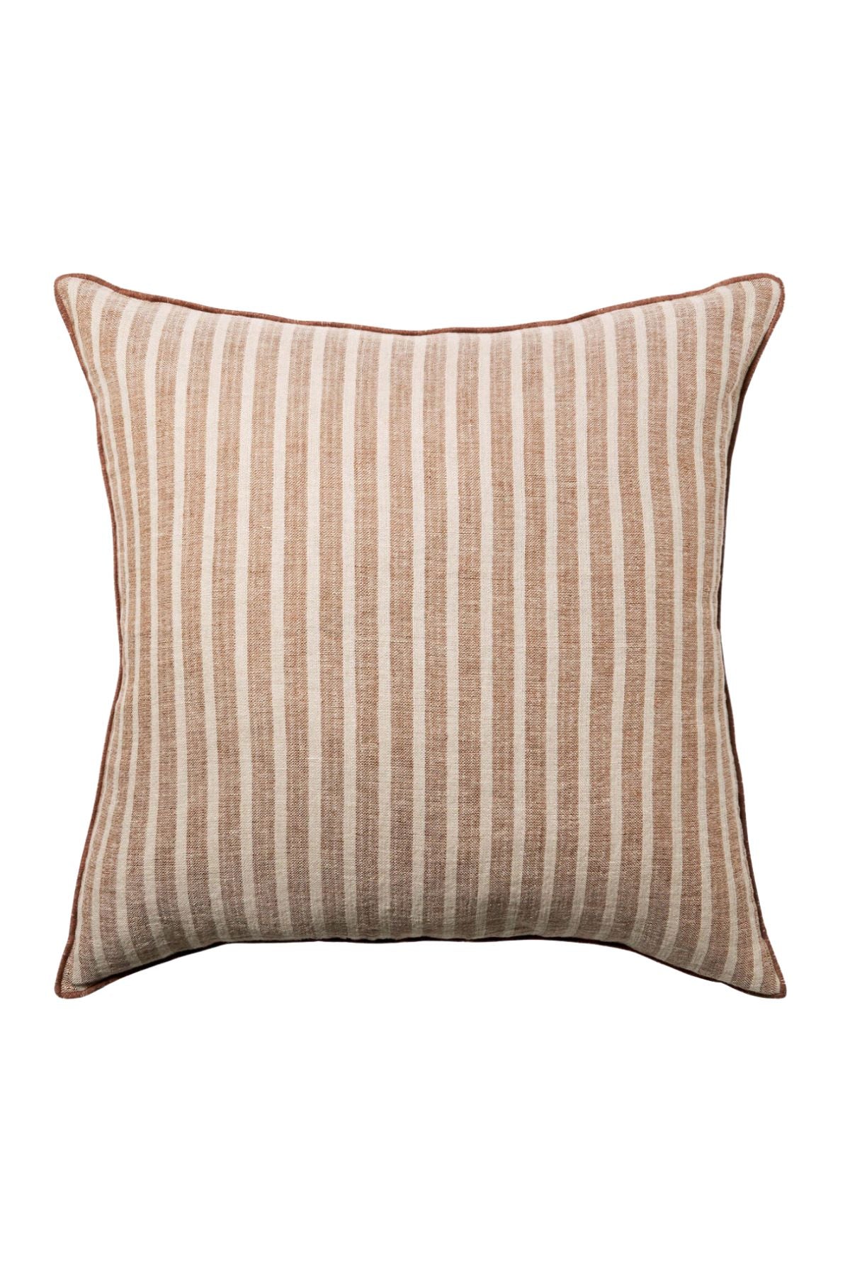 Ava Stripe Toffee Cushion 55cm x 55cm