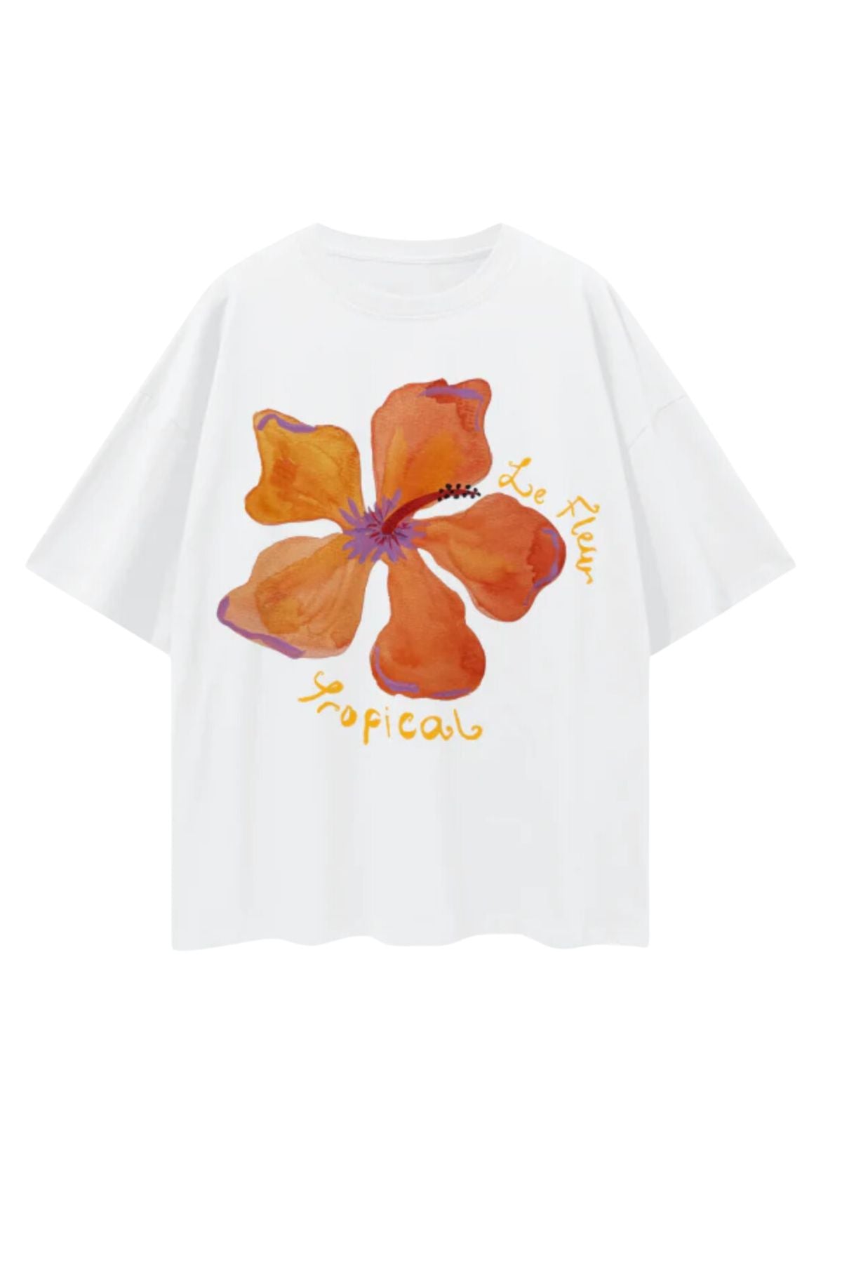 Maku Le Fleur Oversized Tee - White