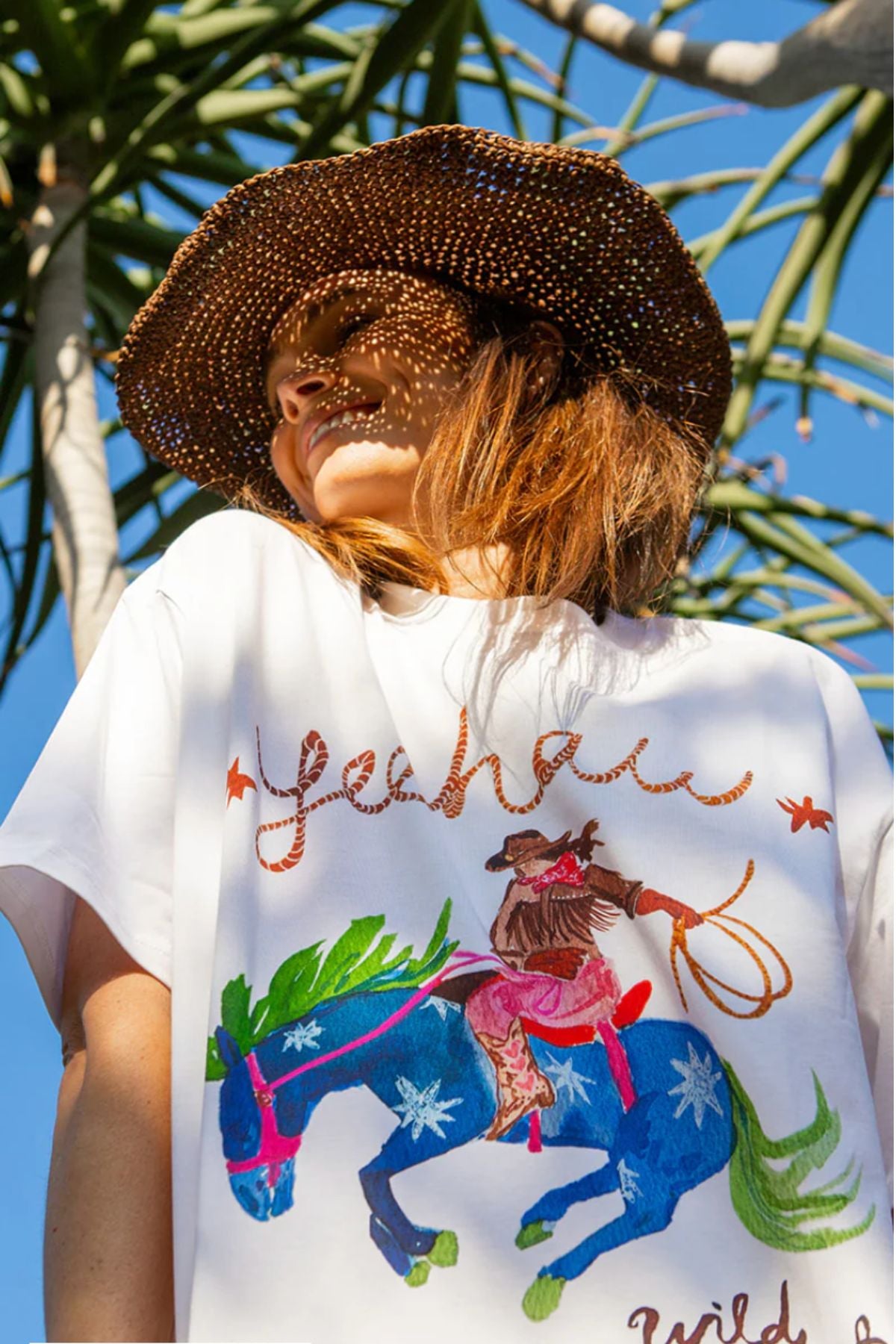 Maku YEEHAW! Oversized Tee - White