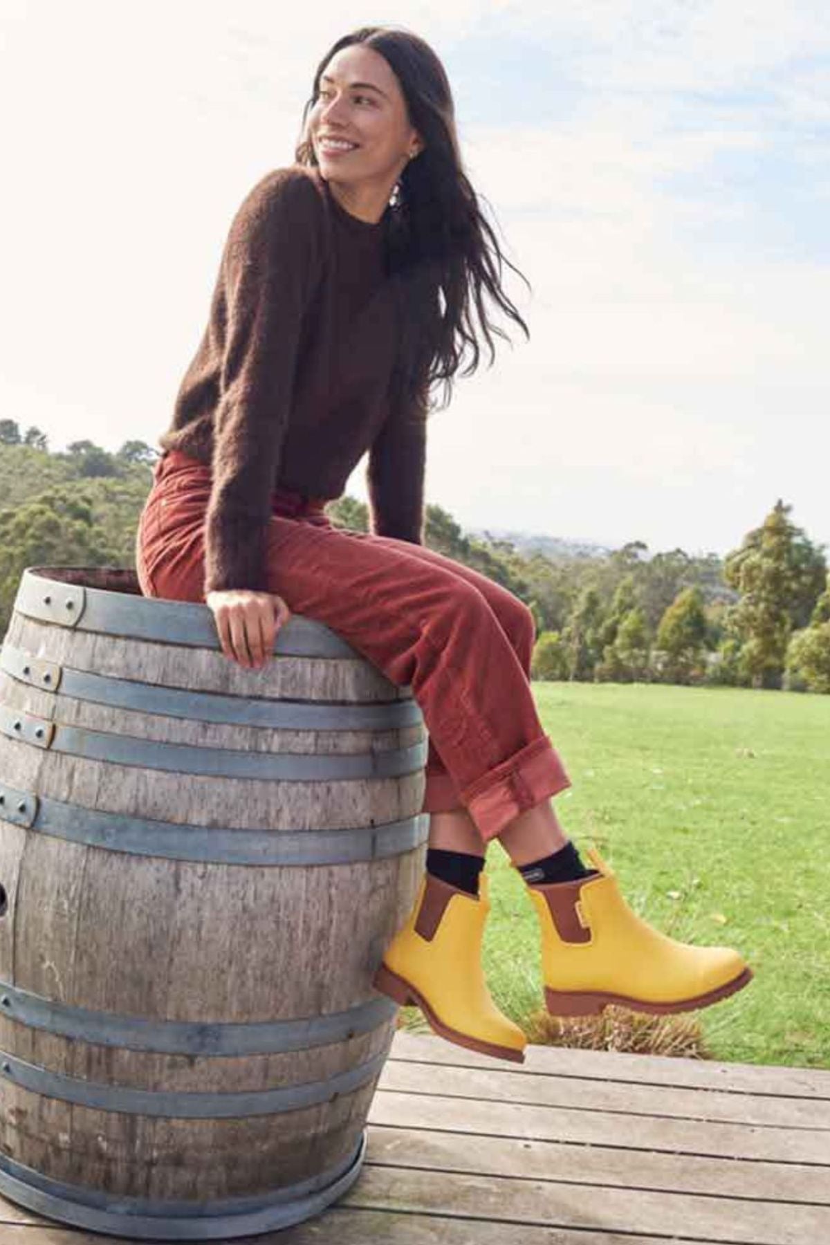 Merry People Bobbi Gumboots/Rainboots - Sunflower