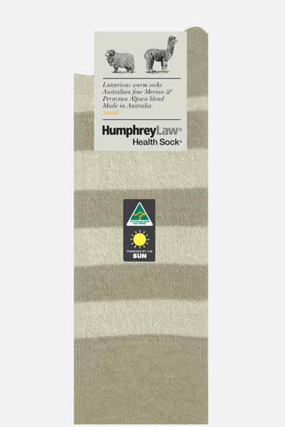 03C Alpaca/Merino Stripe Socks - Humphrey Law