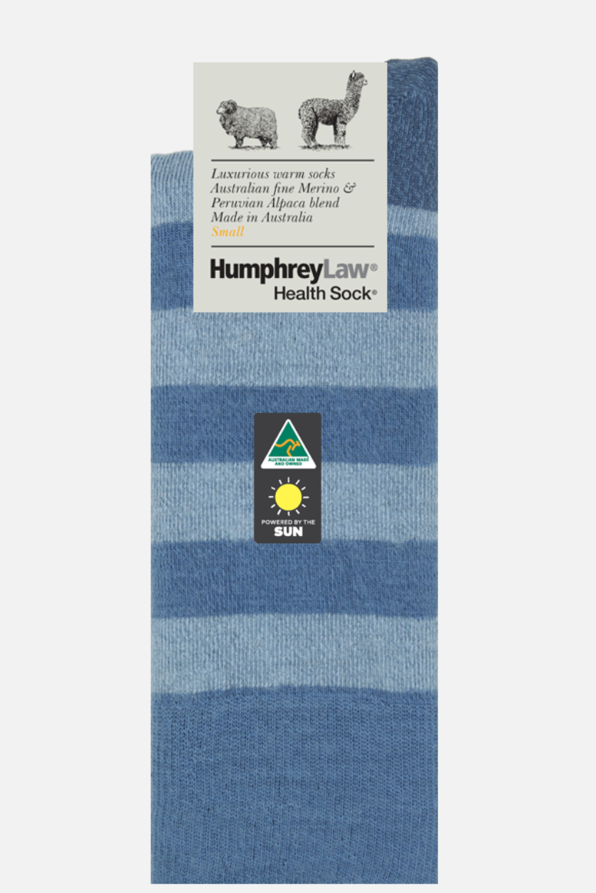 03C Alpaca/Merino Stripe Socks - Humphrey Law