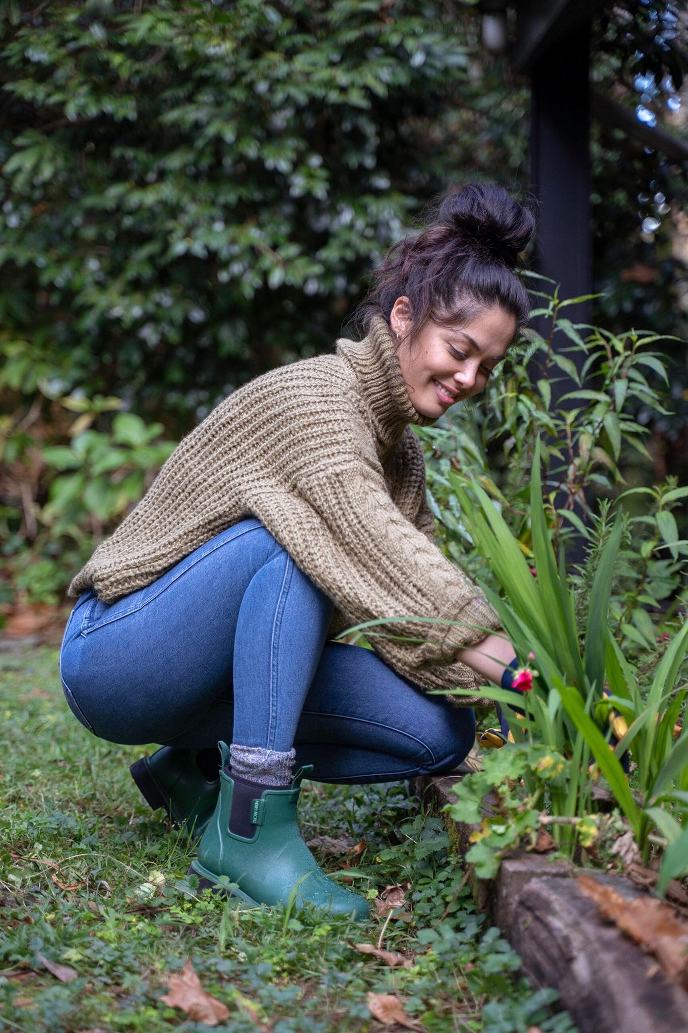 Merry People Bobbi Gumboots/Rainboots - Alpine Green