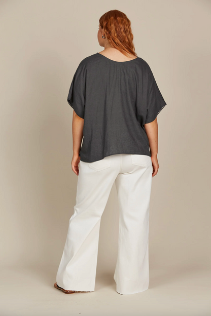 Amelie Relaxed Top - Graphite