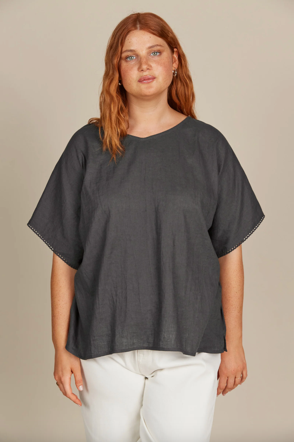 Amelie Relaxed Top - Graphite