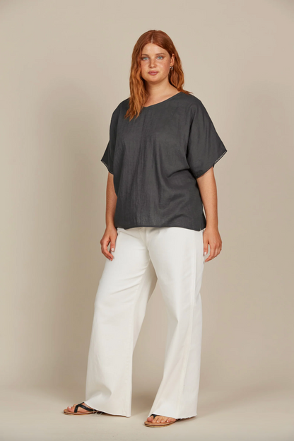 Amelie Relaxed Top - Graphite