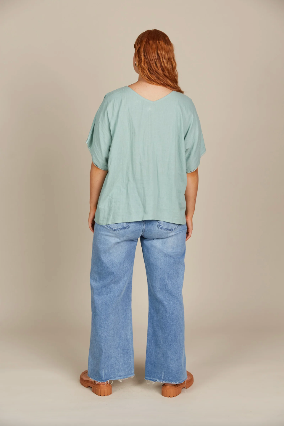 Amelie Relaxed Top - Seafoam