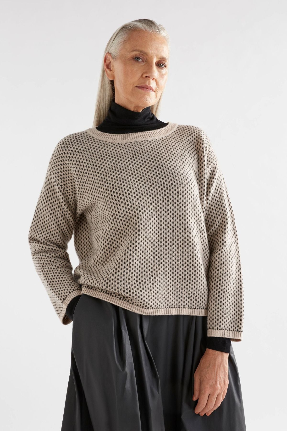 Womens Bis Sweater - Fawn/Loden | Elk clothing