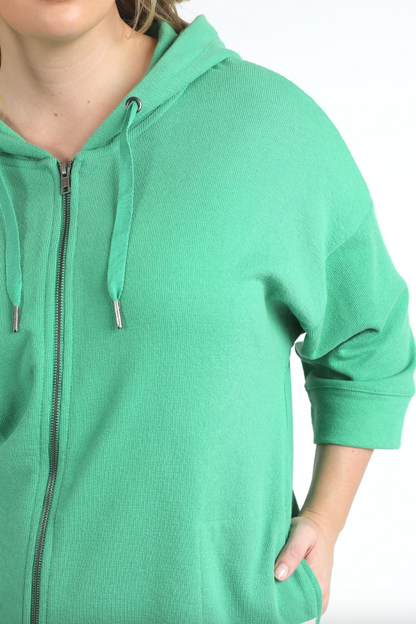 Beachy Zip Hoodie - Greenbriar