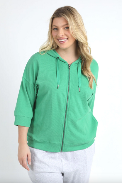 Beachy Zip Hoodie - Greenbriar