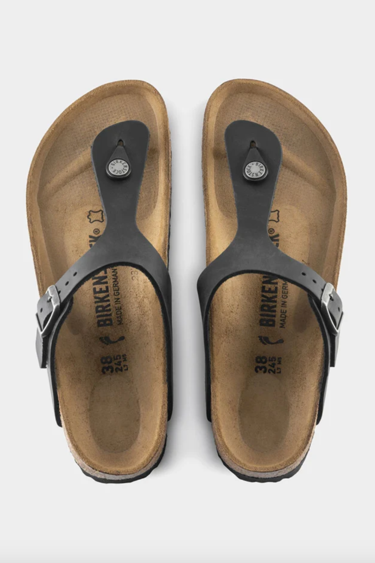 Birkenstock Gizeh - Black Oiled Leather