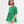 Bishop Sleeve Shirring Top - Cool Green