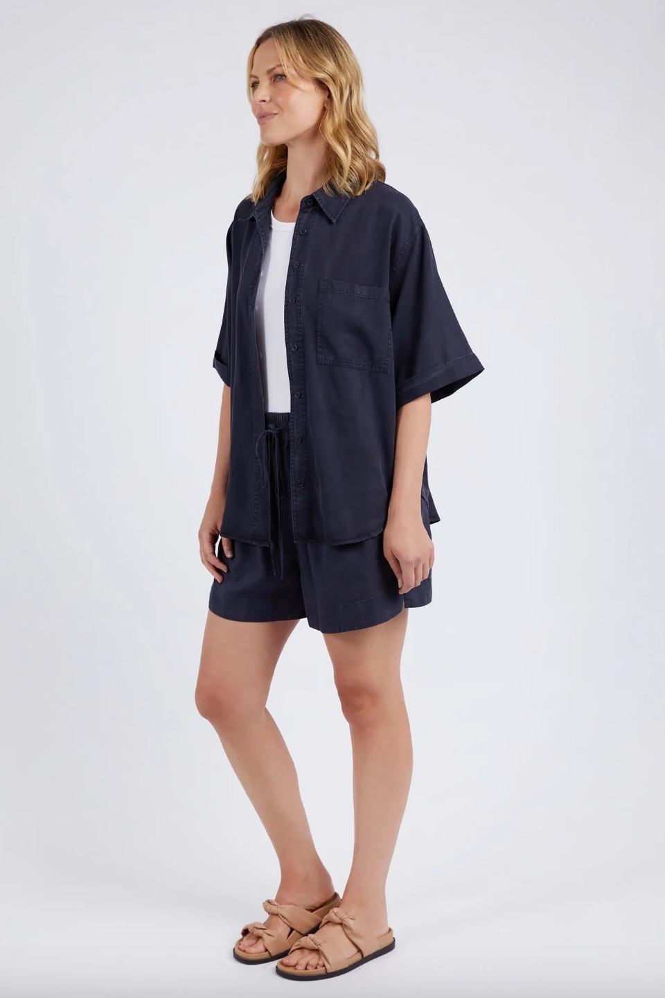 Bliss Washed Shirt - Washed Navy