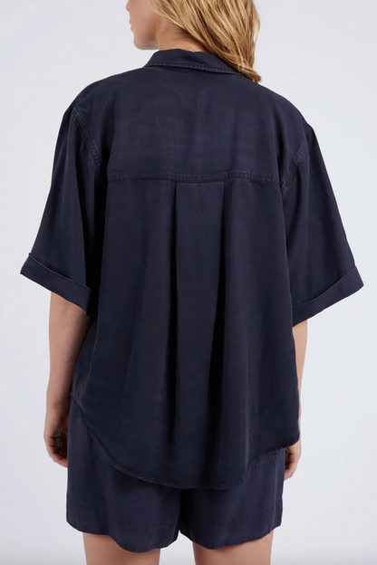 Bliss Washed Shirt - Washed Navy