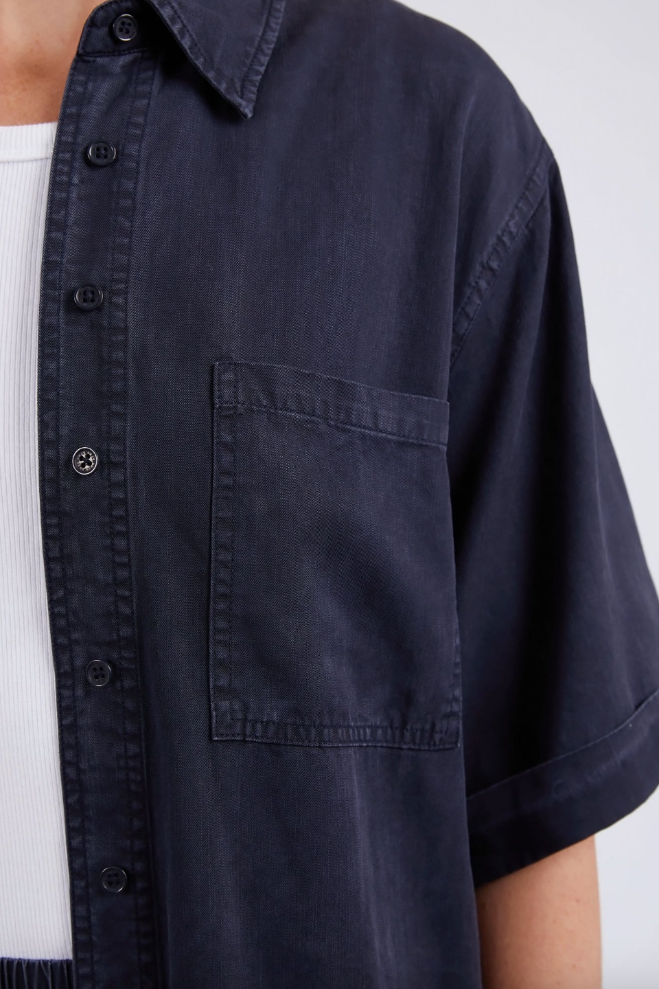 Bliss Washed Shirt - Washed Navy