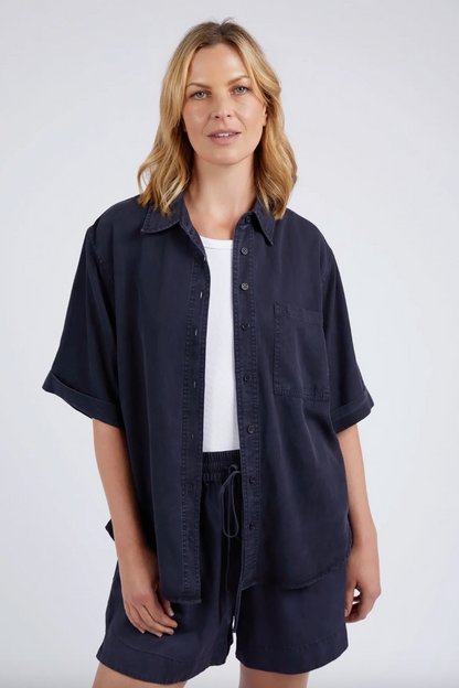 Bliss Washed Shirt - Washed Navy