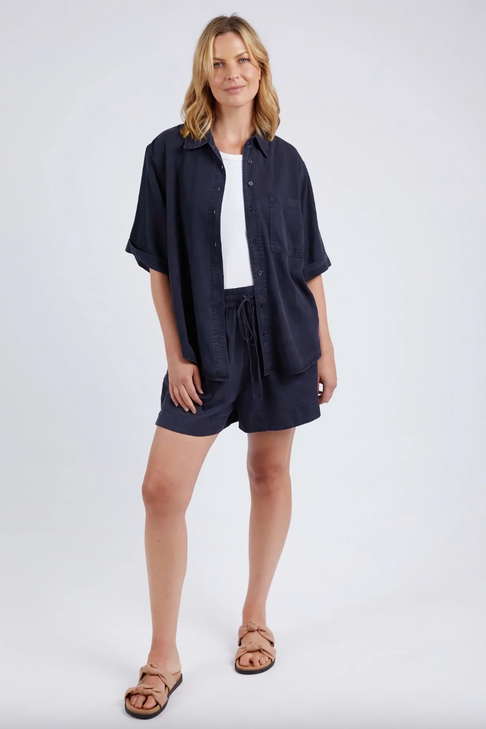 Bliss Washed Shirt - Washed Navy