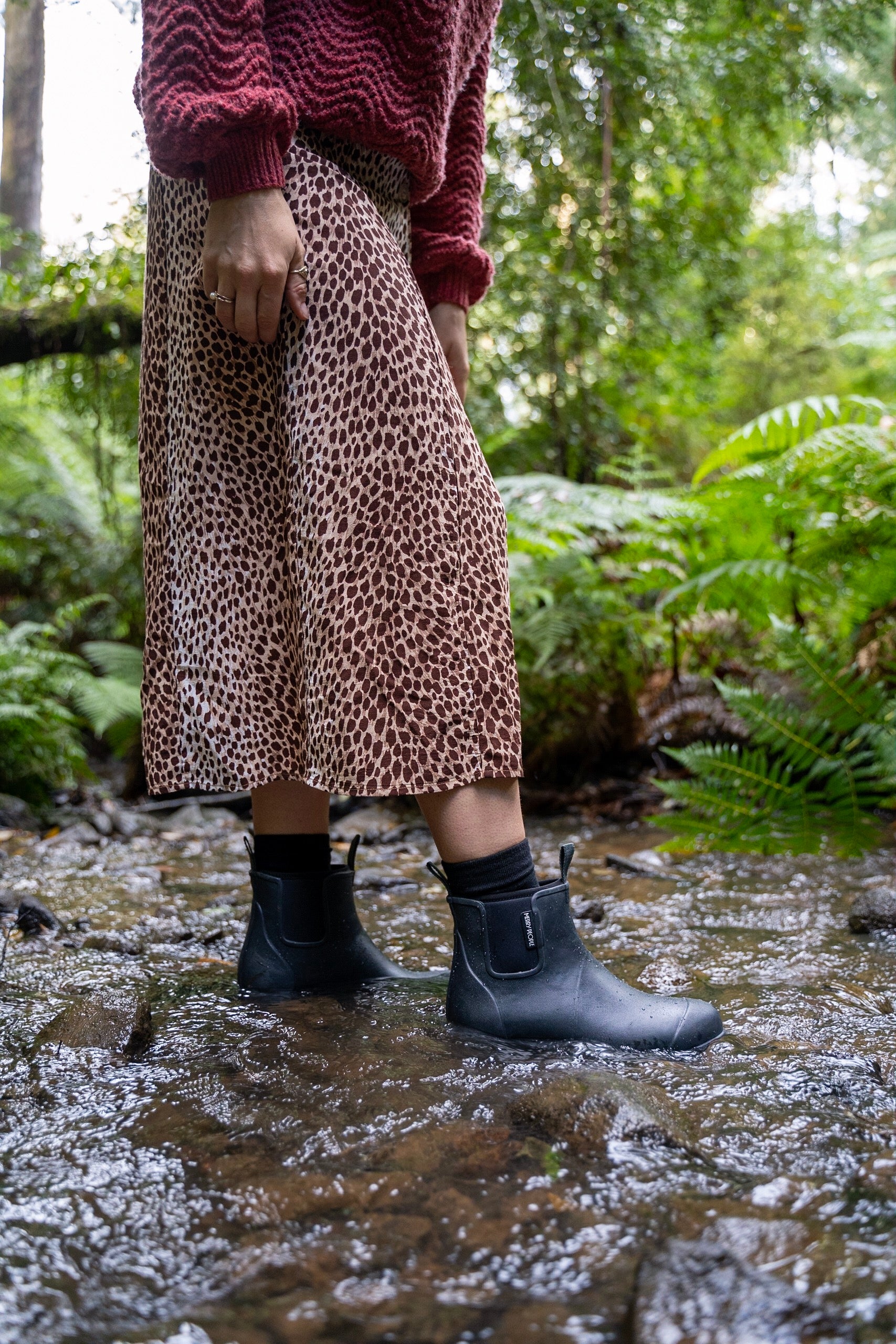 Merry People Bobbi Gumboots/Rainboots - Black