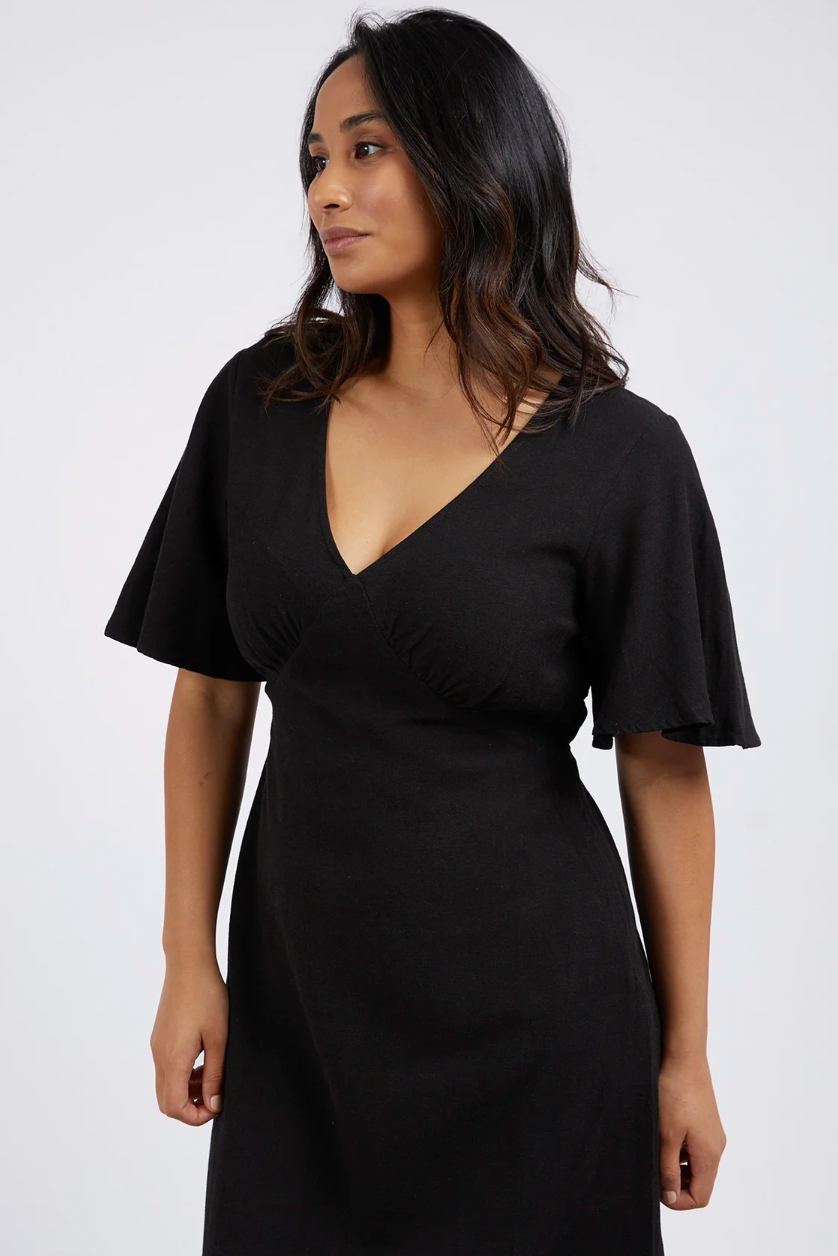 Malle Black Linen Dress