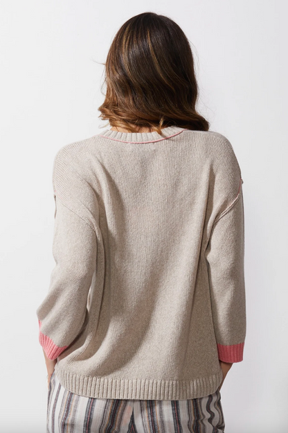 Chunky Linen Cardi - Flax