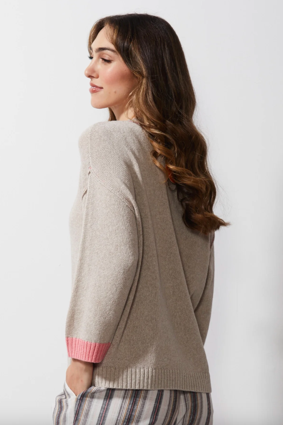 Chunky Linen Cardi - Flax