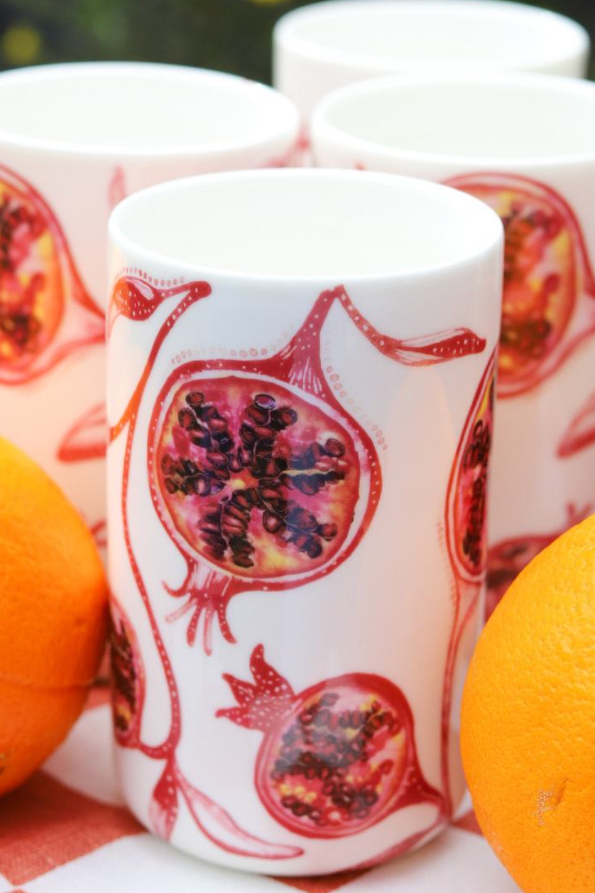 Ceramic Tumbler Set - Pomegranate