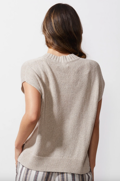 Chunky Linen Vest - Flax