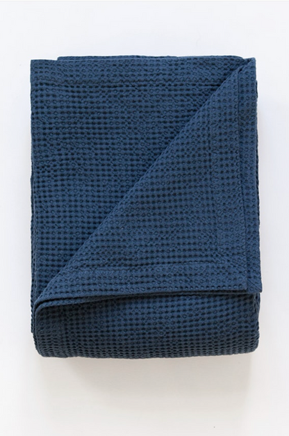 QS Cotton Weave Throw - Petrol Blue