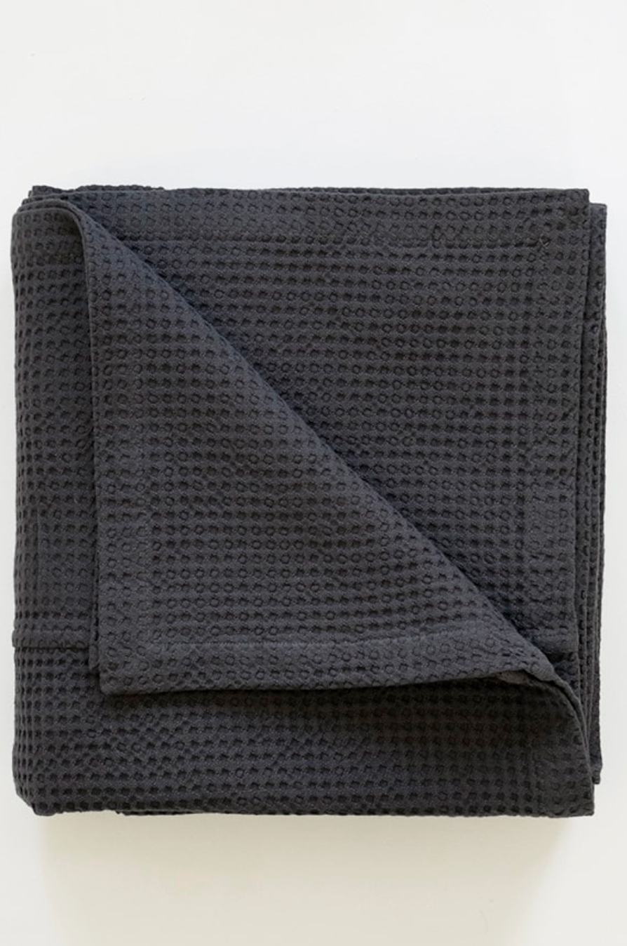 QS Cotton Weave Throw - Slate