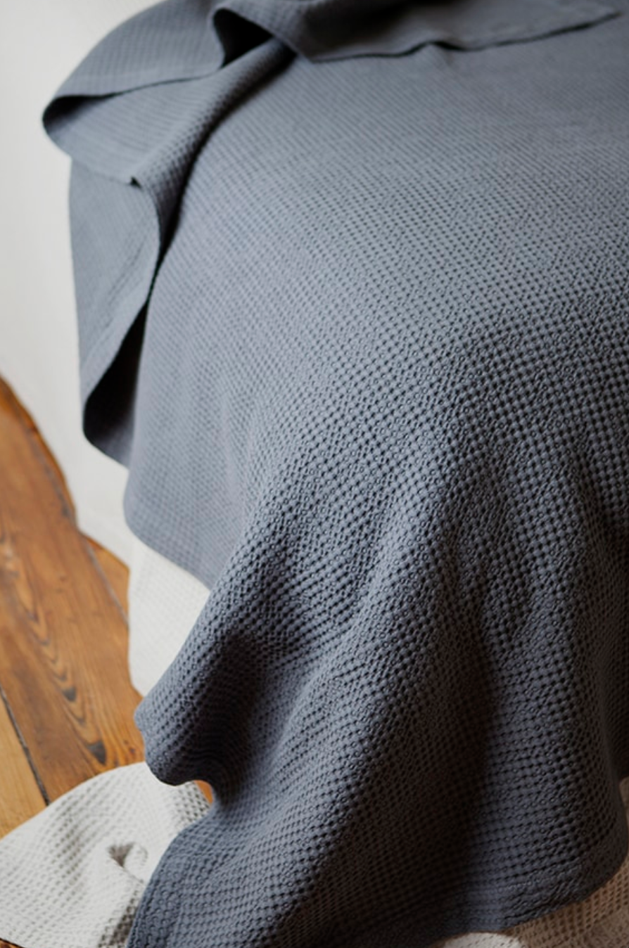 QS Cotton Weave Throw - Slate