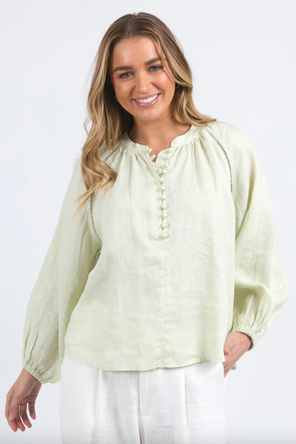 Corsica Blouse - Fog Green