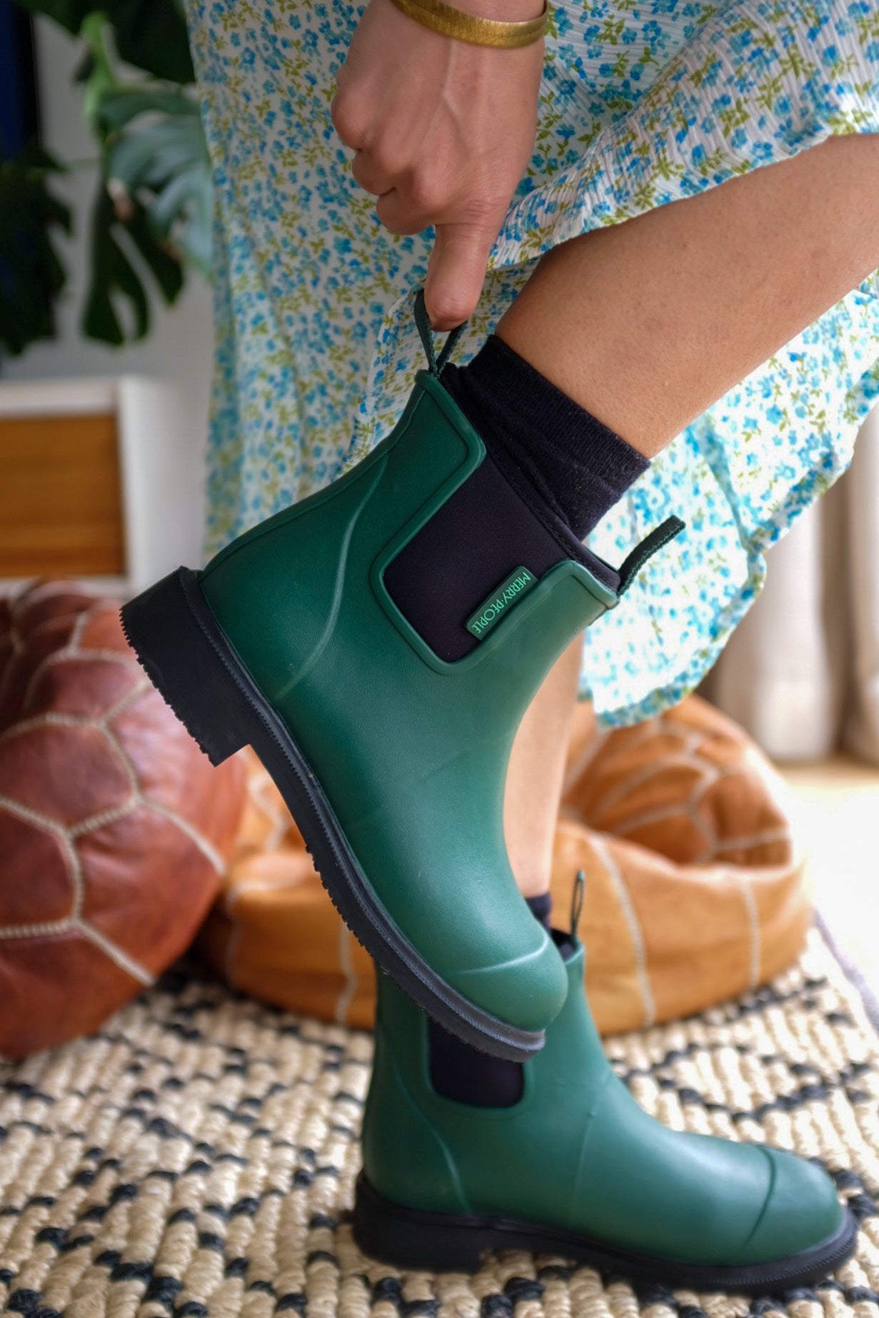 Merry People Bobbi Gumboots/Rainboots - Alpine Green