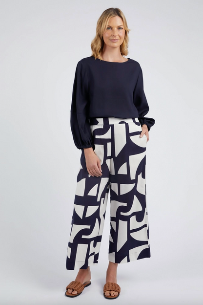 Dali Abstract Pant - Midnight