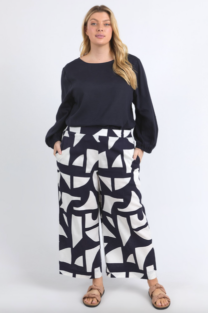 Dali Abstract Pant - Midnight