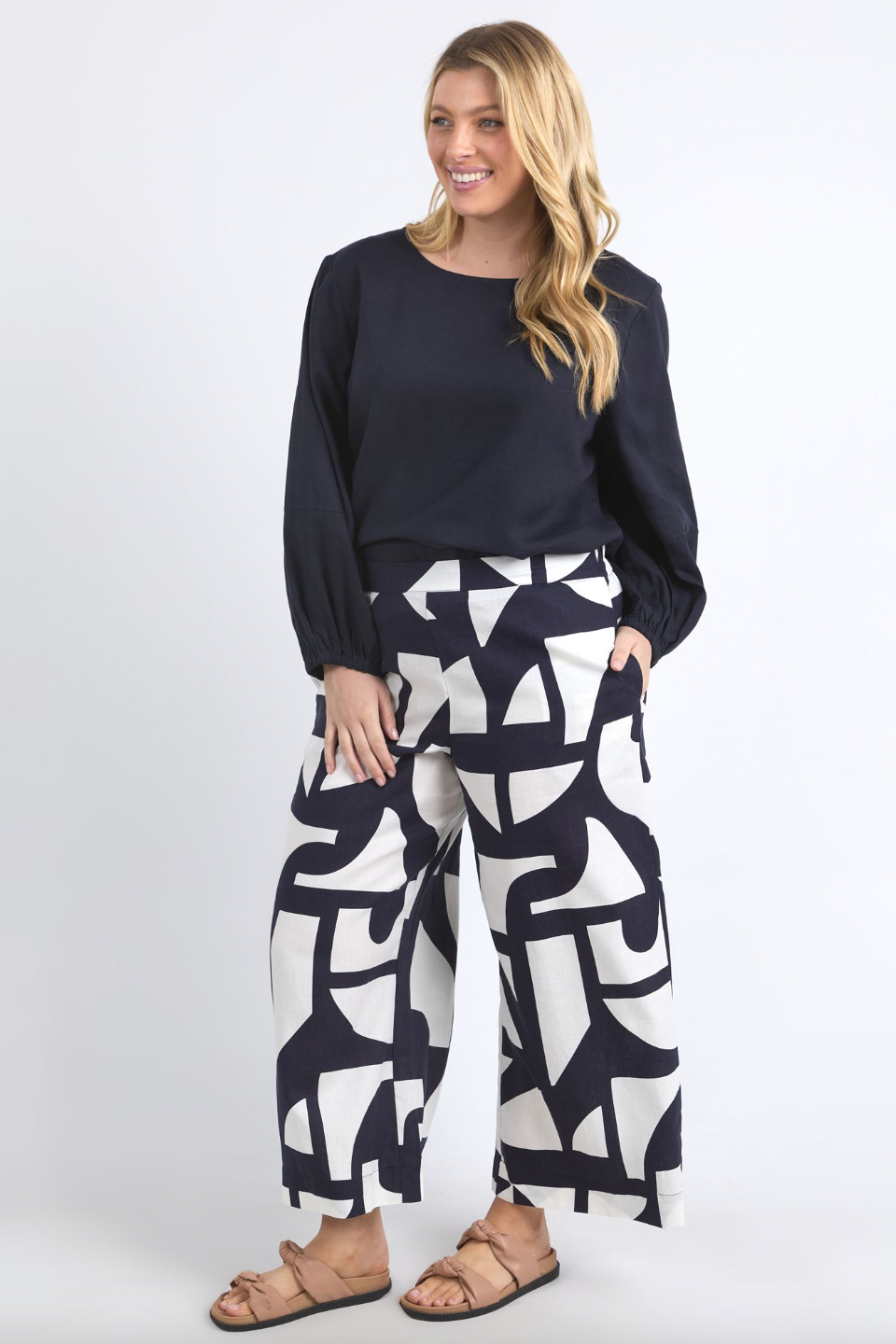 Dali Abstract Pant - Midnight