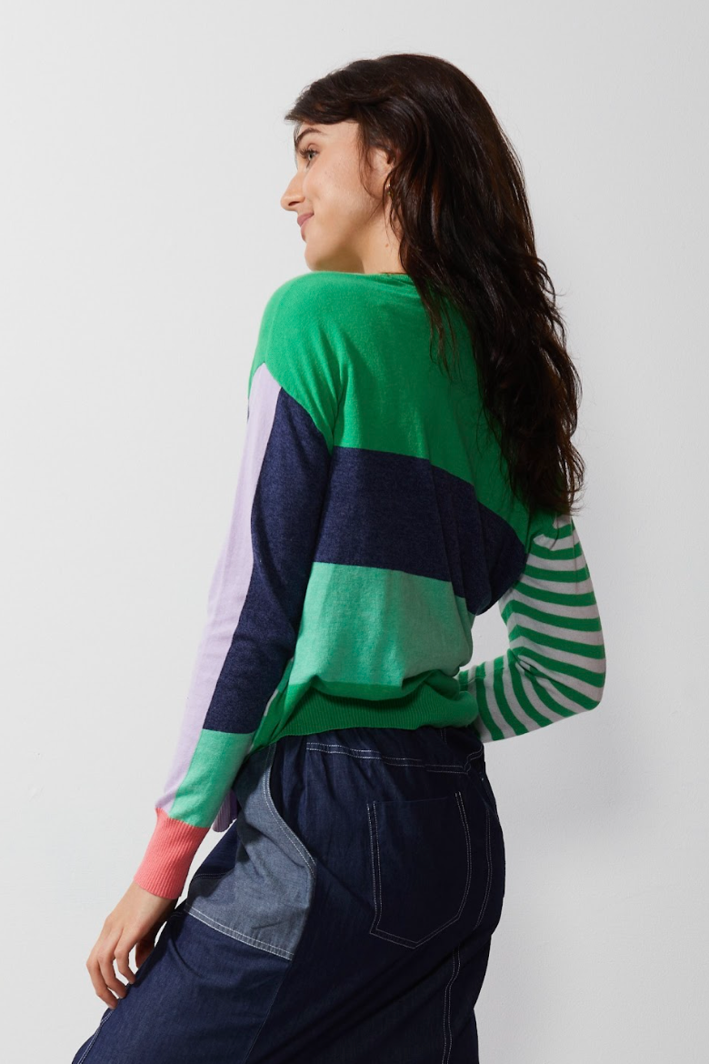 Diagonal Stripe Jumper - Frog