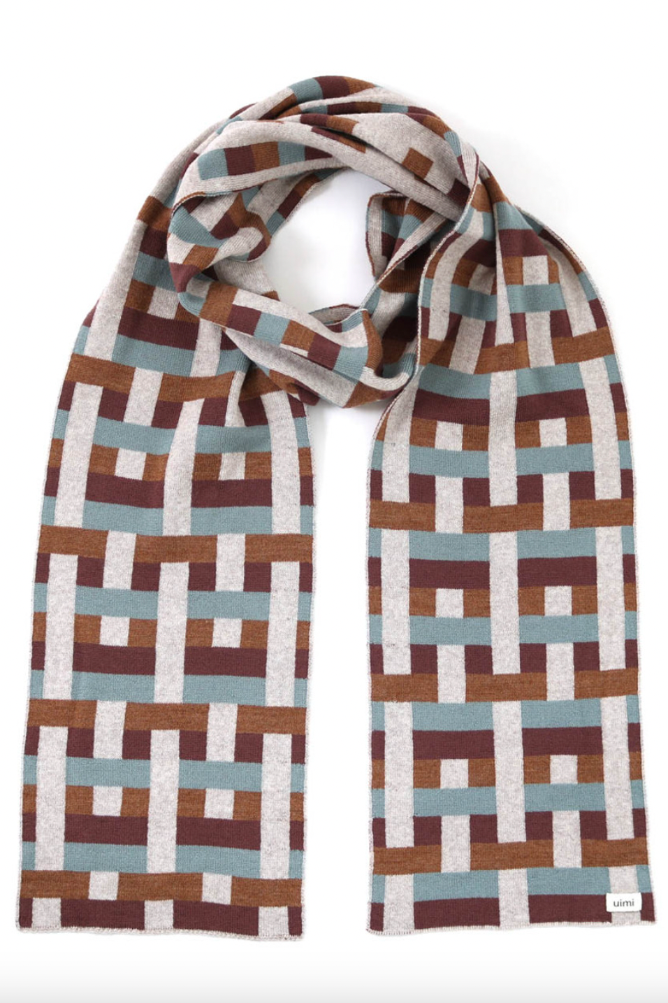 Dixie Check Scarf - Mushroom