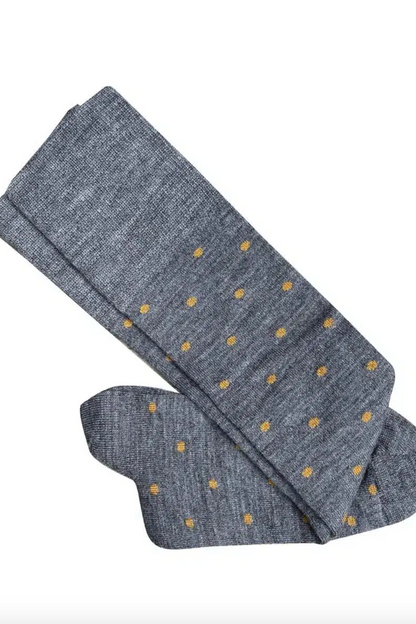 Dotty Knee High Wool Socks