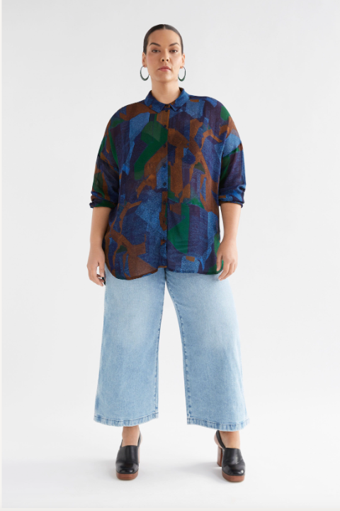 Eir Sheer Shirt - Orda Print