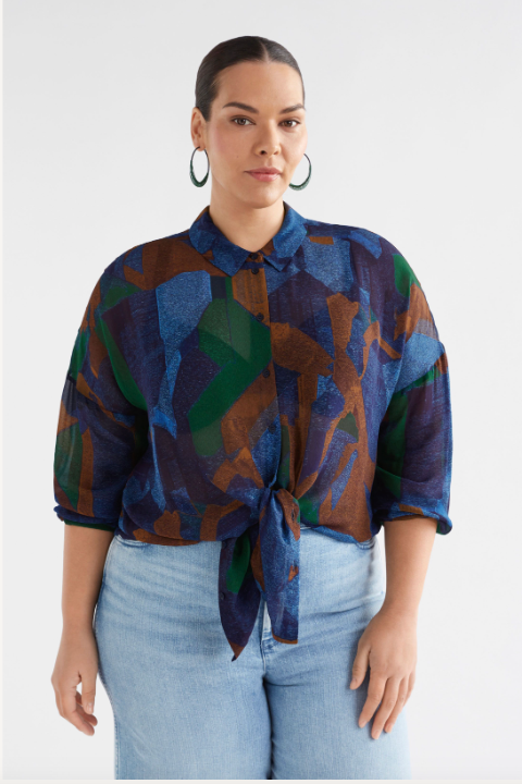 Eir Sheer Shirt - Orda Print