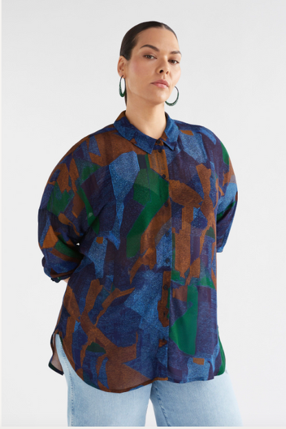 Eir Sheer Shirt - Orda Print