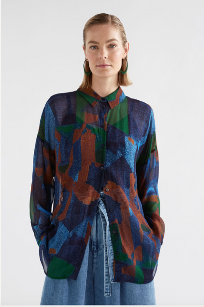 Eir Sheer Shirt - Orda Print