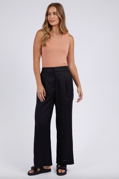 Elina Wide Leg Pant - Black