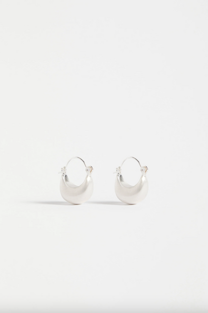 Ellik Short Hoop Earring - Silver