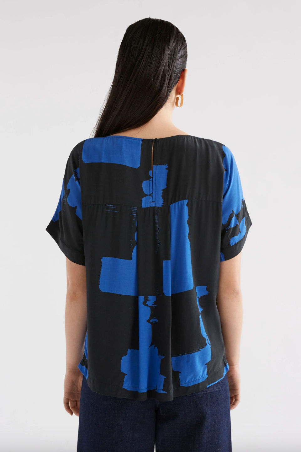 Eneste Top - Blue Rolla Print