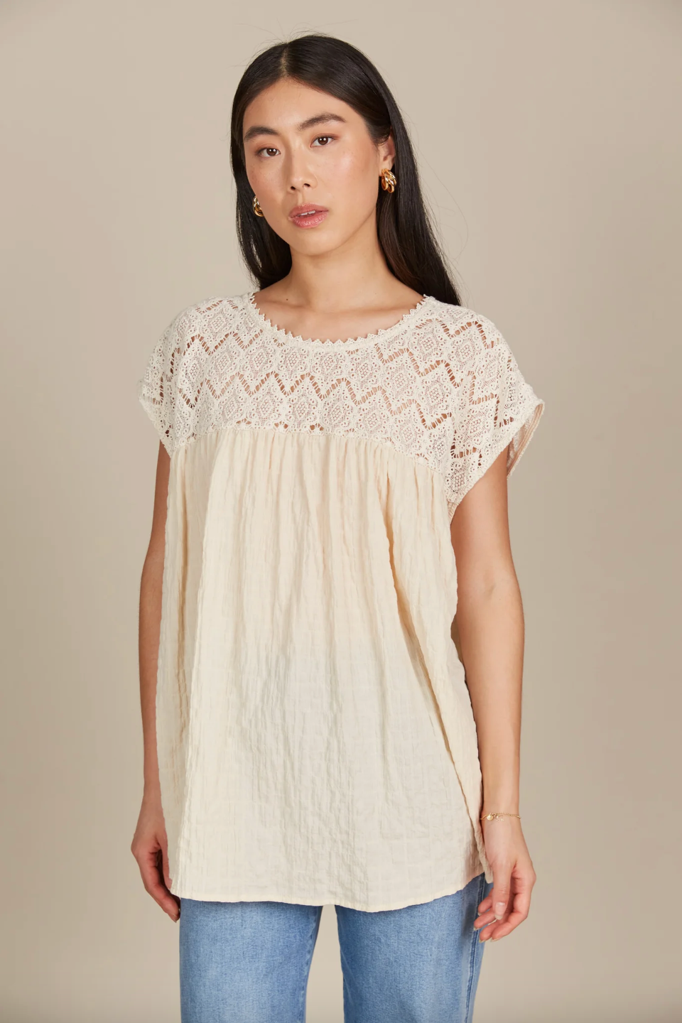 Fleur Relaxed Top - Canvas